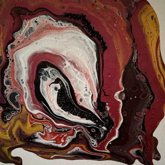 Hand made original multi color abstract acrylic on canvas wall decor painting - Picture 13 of 14